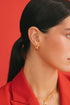 RED DETAILED HOOP ZILVER